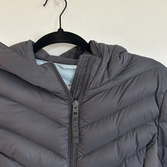 Hollister Down Coat XS Gray Ultimate Down Collection Hooded Puffer Jacket - Picture 3 of 9